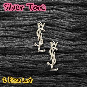 Lot Of 2 YSL Zipper Pull Button Charms